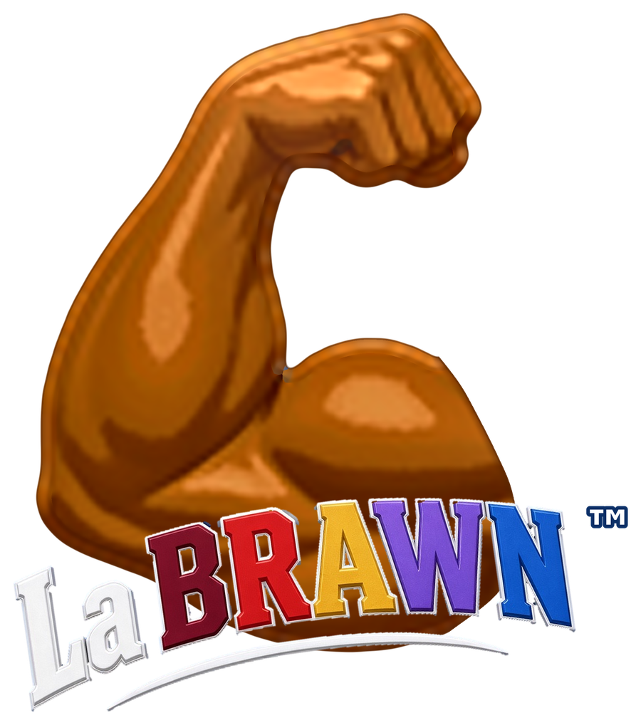 La BRAWN™ logo: a flexing bronze arm with the La BRAWN wordmark and TM